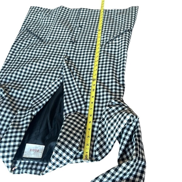 Eggie Gingham Checkered Oversized Jacket in Black and White Size Medium - Picture 6 of 11